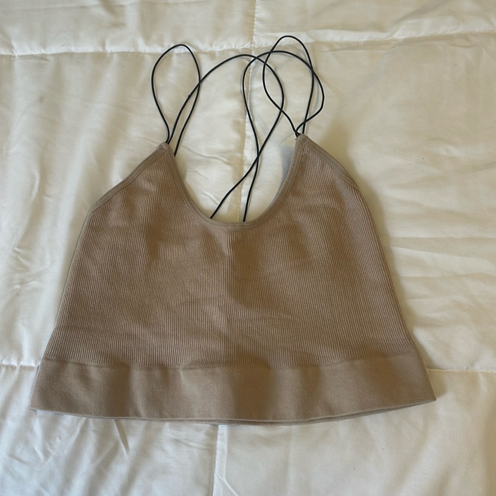 Cream crop top